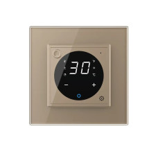 Терморегулятор (термостат) сенсорный программируемый золото LIVOLO со стекляной рамкой VL-C701TM2-13